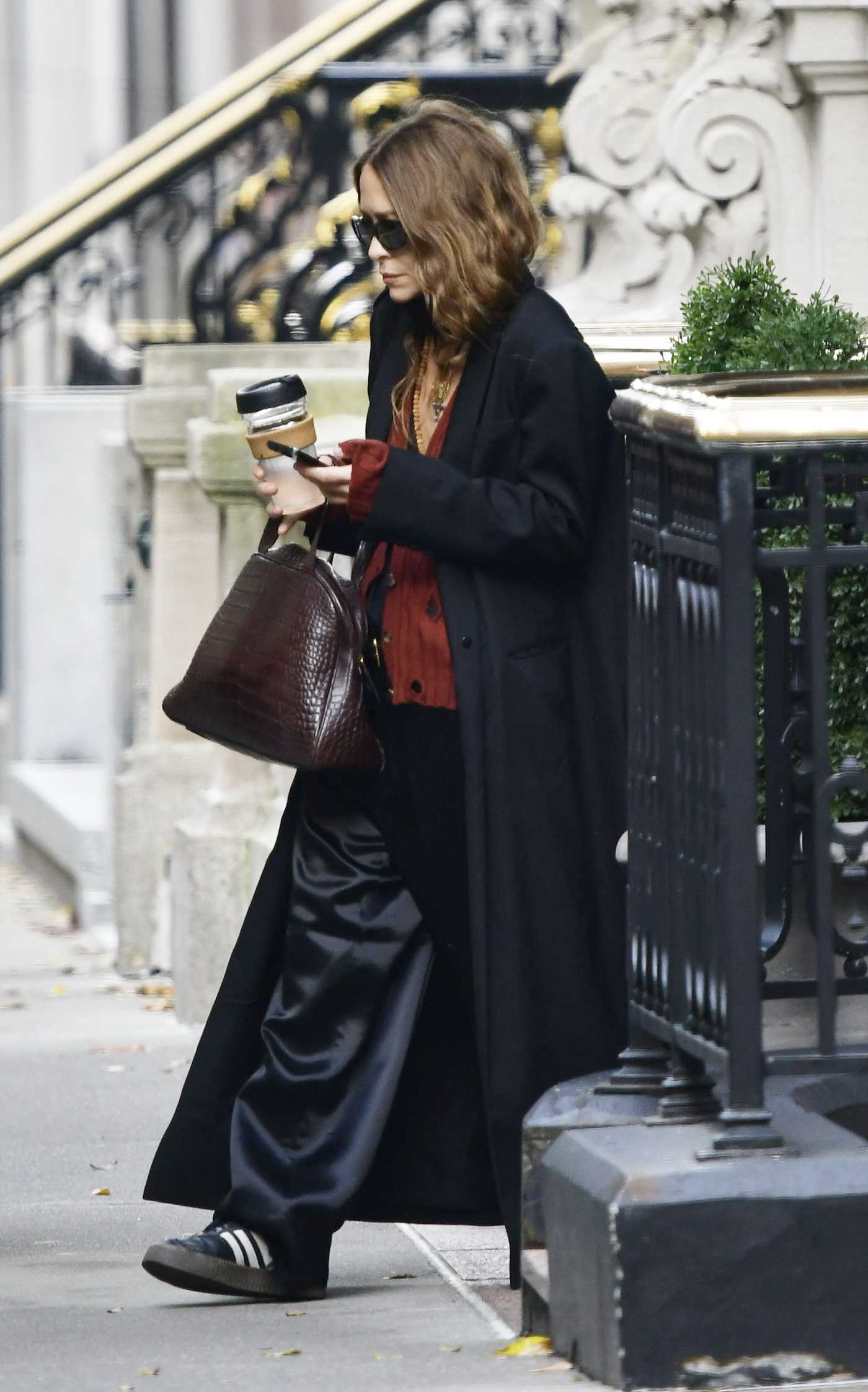 Mary-Kate Olsen in a Black Coat Was Seen Out in New York 10/17/2022