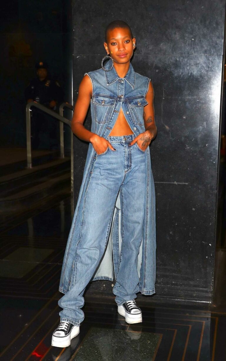 Willow Smith in a Denim Outfit