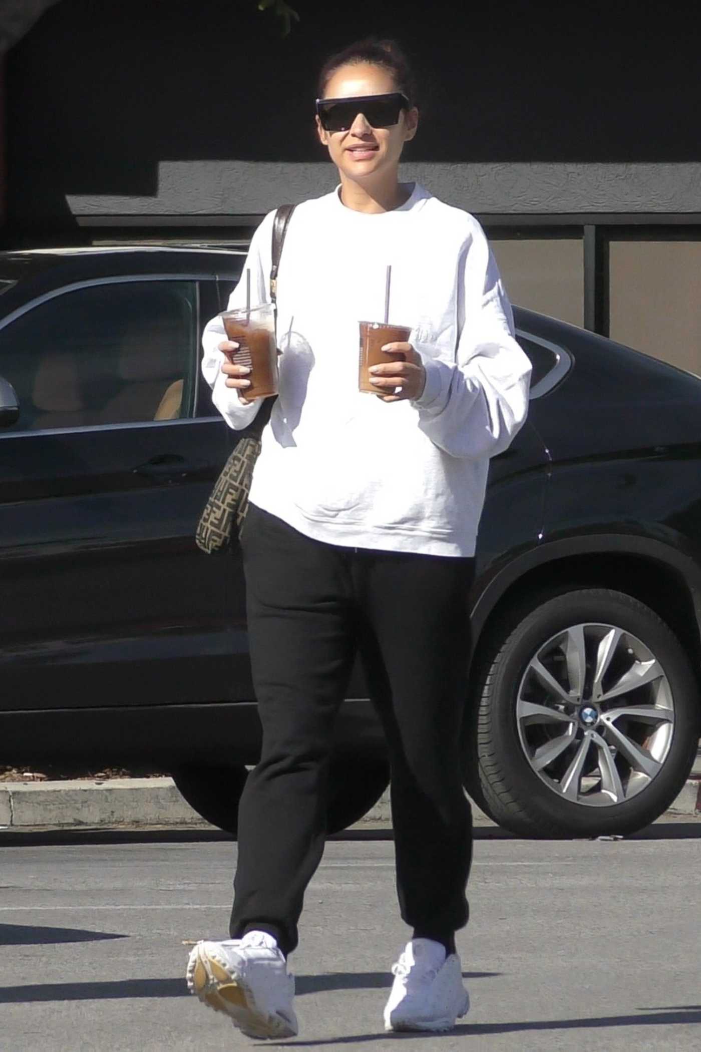 Shay Mitchell in a White Sweatshirt Was Seen Out in Los Feliz 11/11/2022