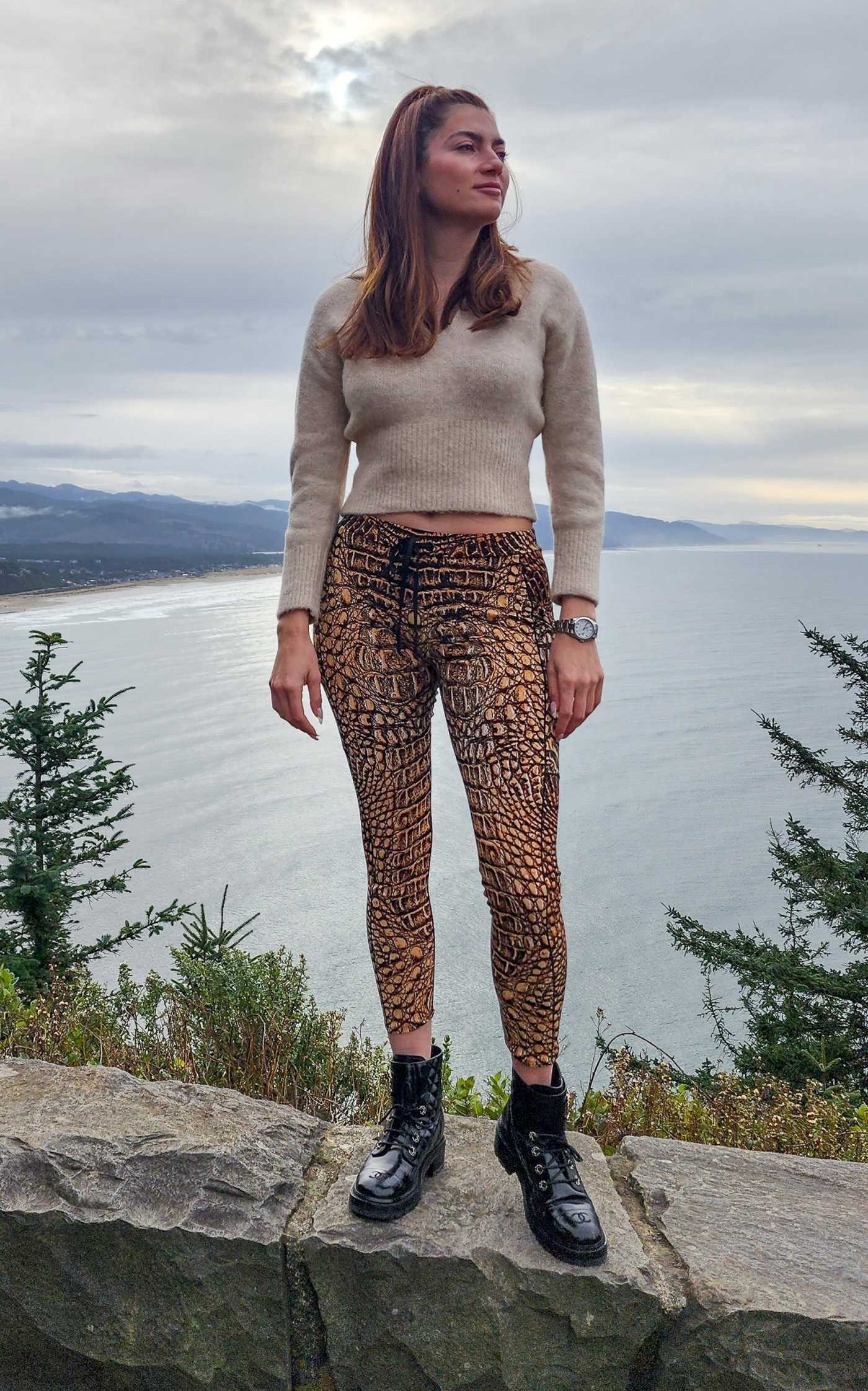 Blanca Blanco in a Beige Sweater Was Seen Out in Oregon 12/21/2022