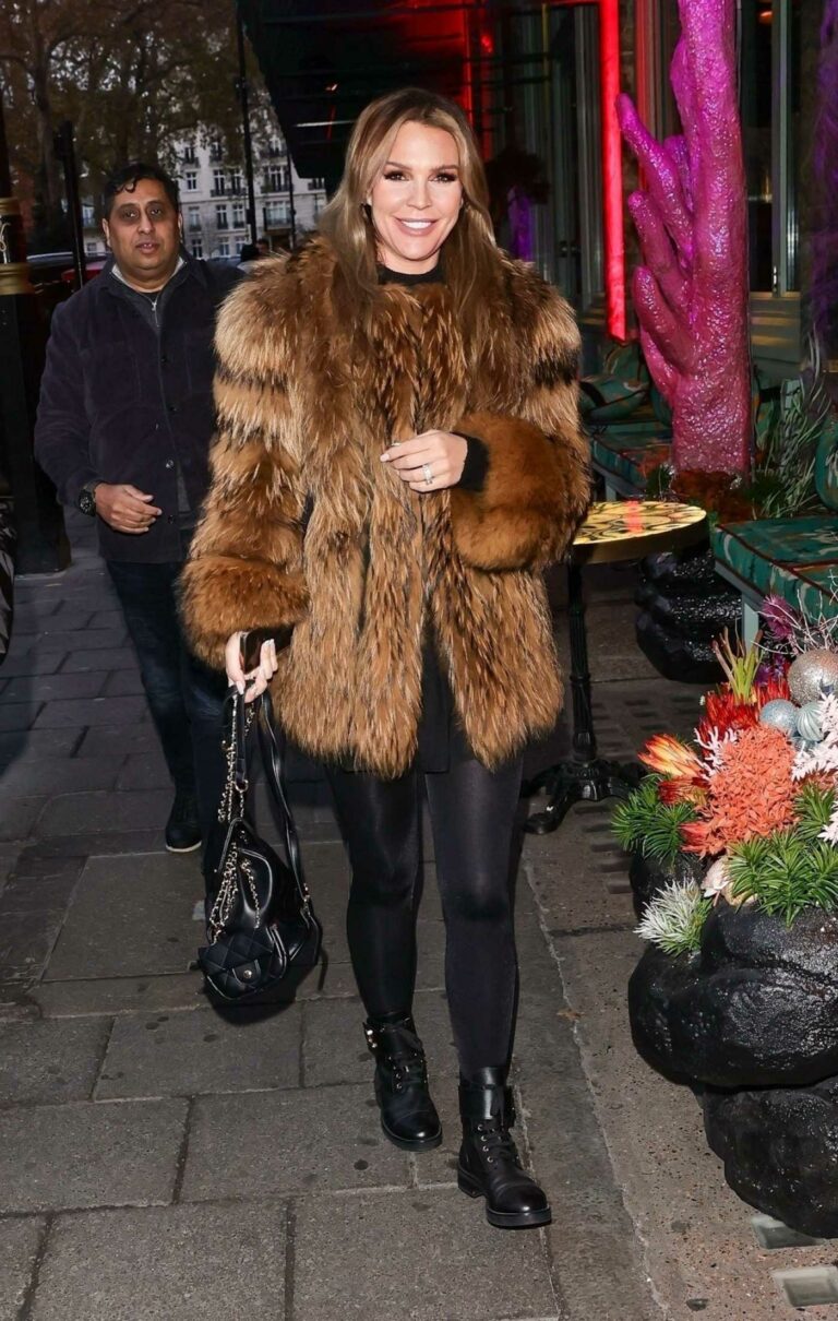 Danielle Lloyd in a Fur Coat