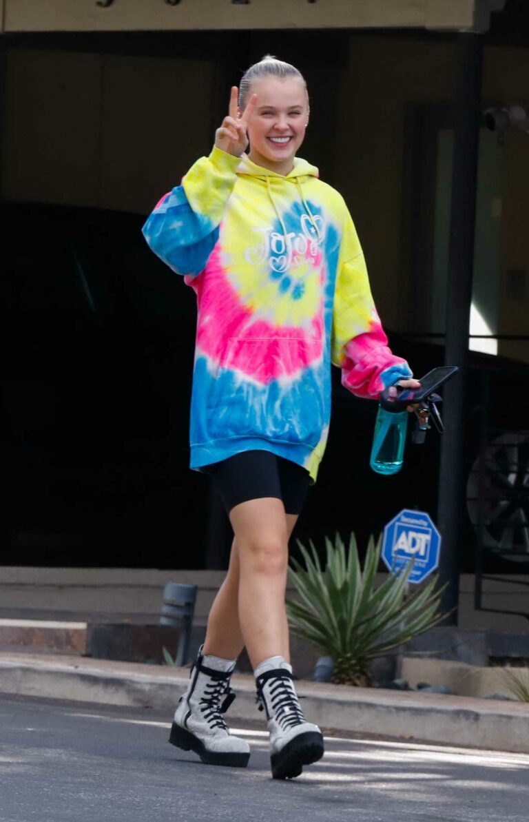 JoJo Siwa in a Colorful Hoodie