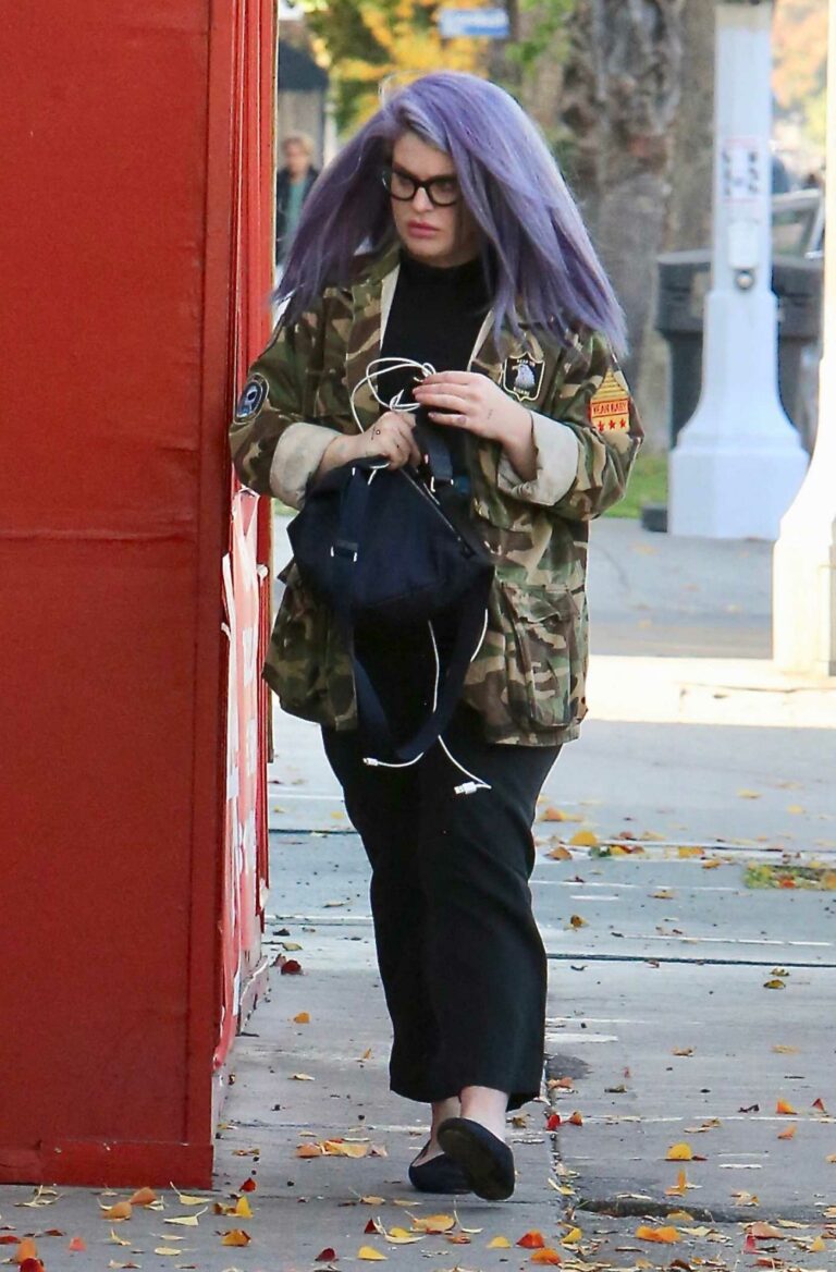 Kelly Osbourne in a Camo Jacket