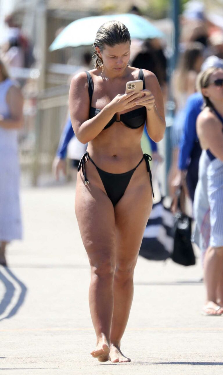 Natasha Oakley in a Black Bikini