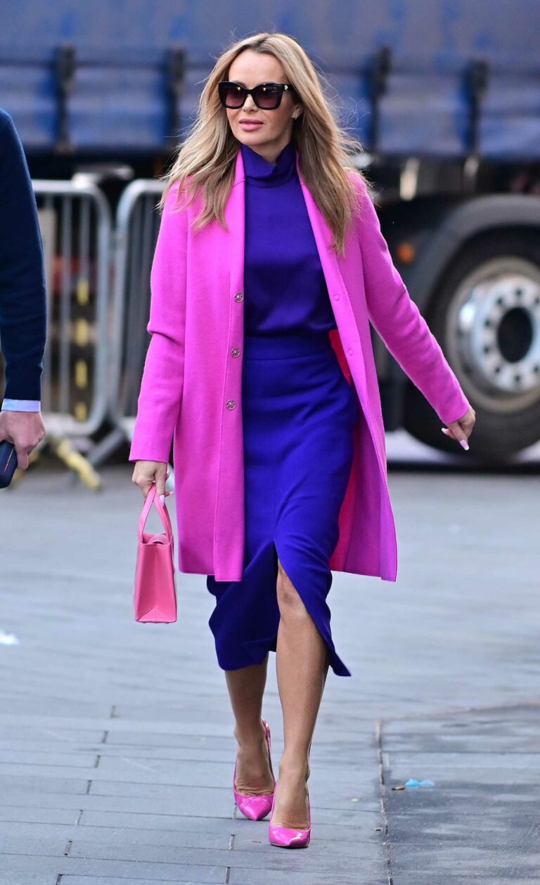 Amanda Holden in a Pink Cardigan