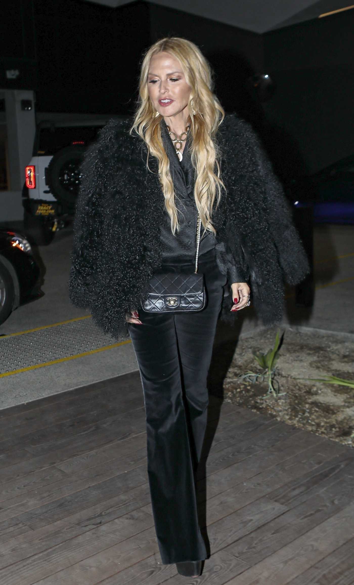 Rachel Zoe in a Black Outfit Arrives at Cade Hudson's Birthday Party in Santa Monica 01/07/2023
