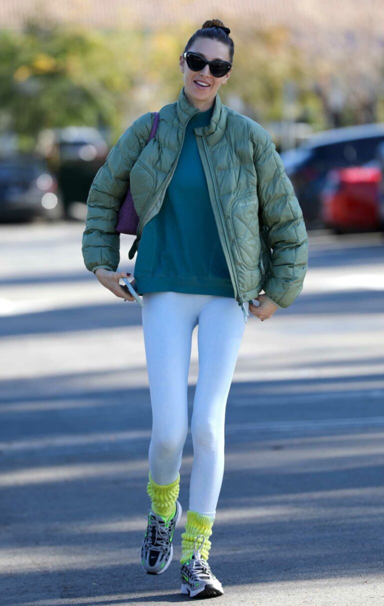 Whitney Port in an Olive Jacket