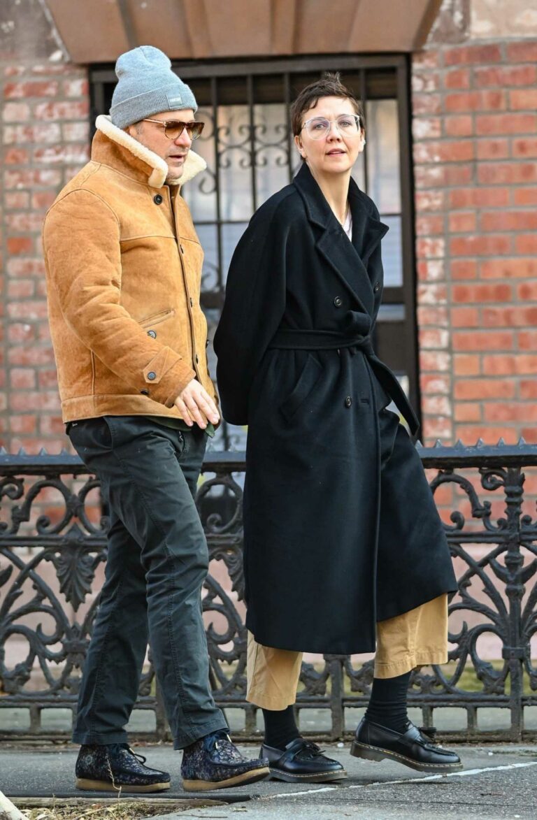 Maggie Gyllenhaal in a Black Coat