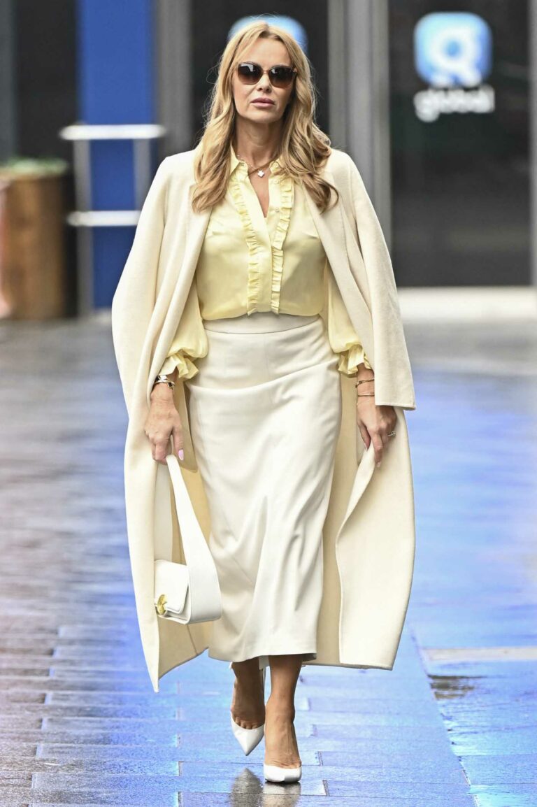 Amanda Holden in a Beige Outfit