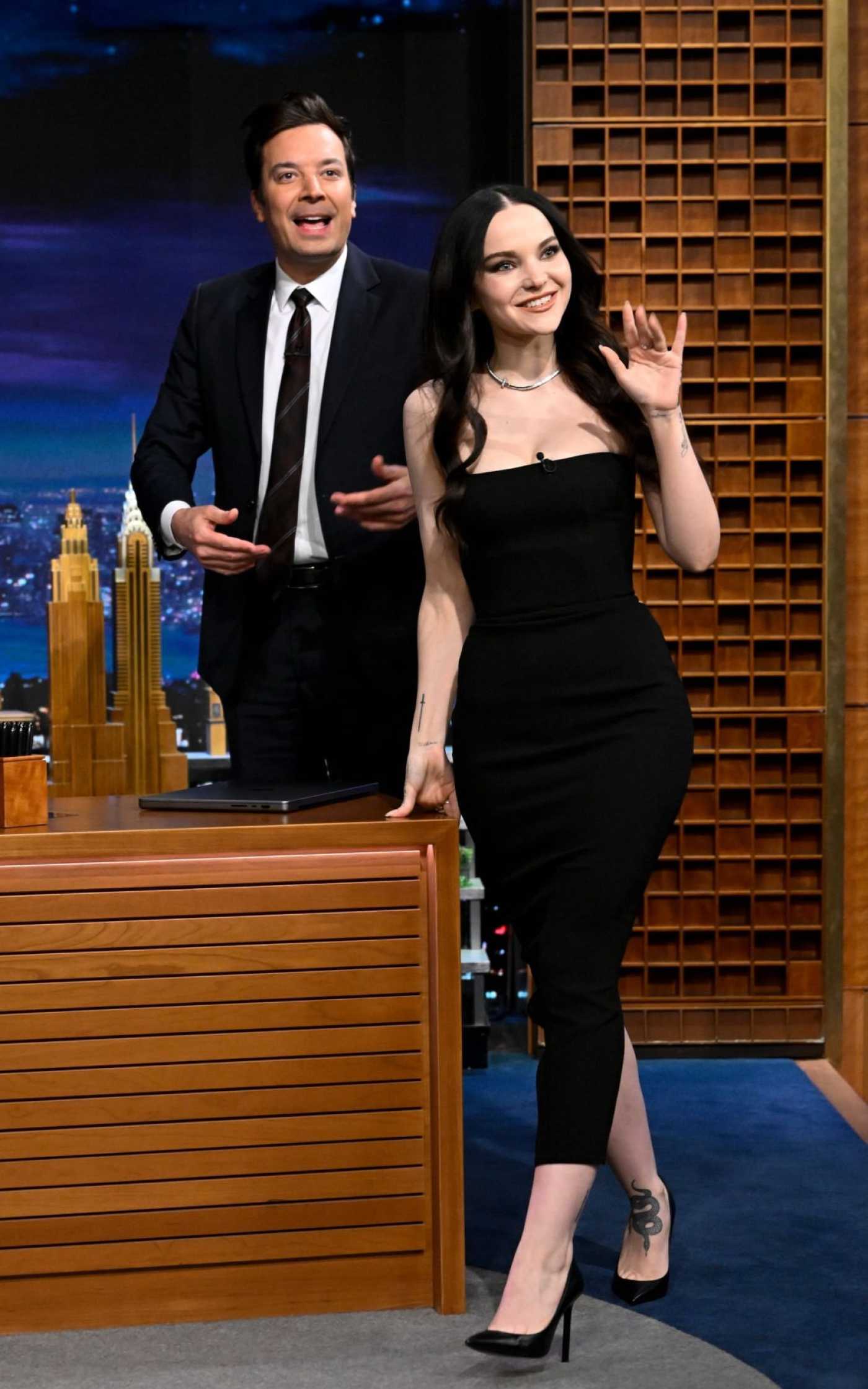 Dove Cameron Attends The Tonight Show with Jimmy Fallon in New York City 03/27/2023