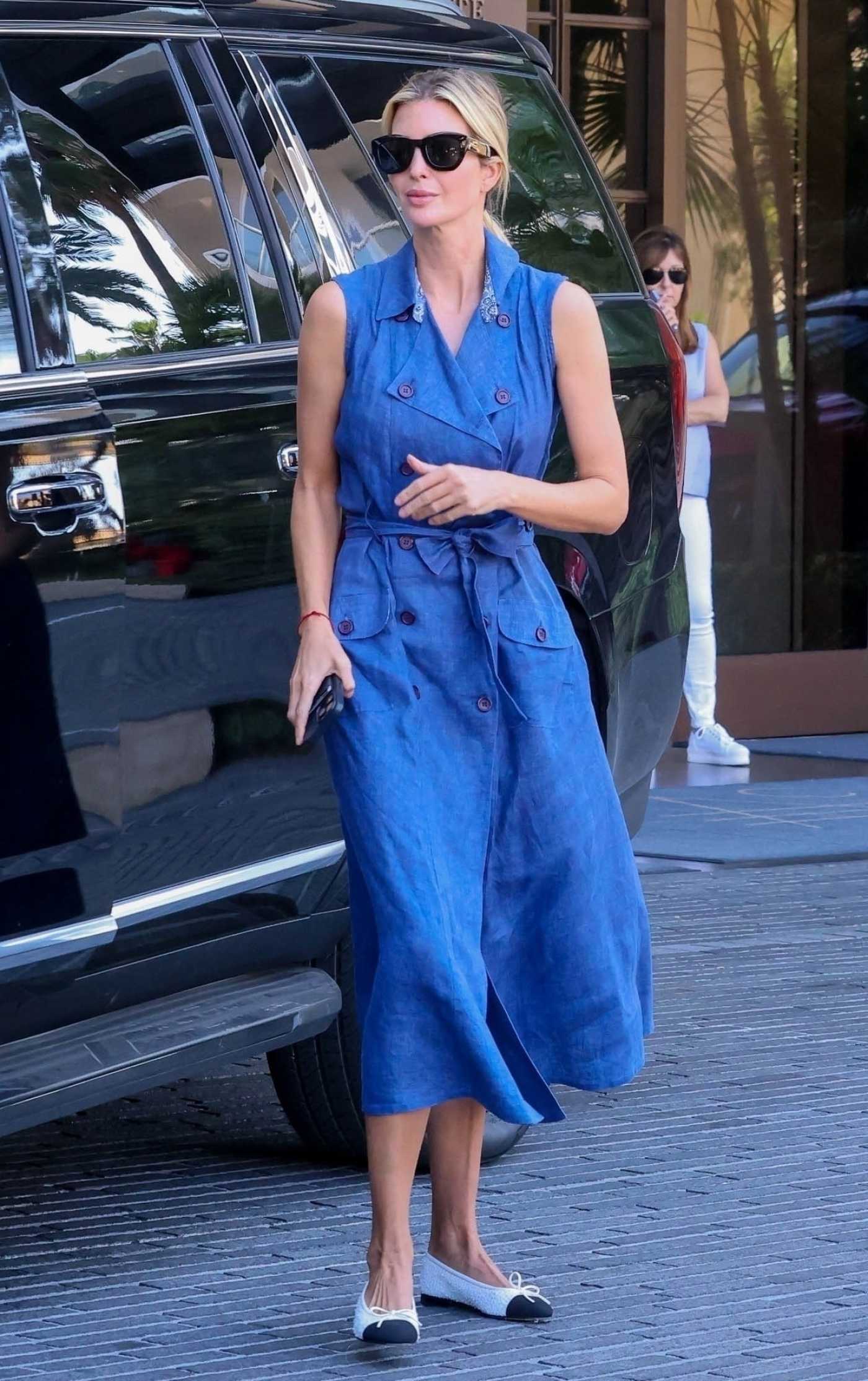 Ivanka Trump in a Blue Dress Was Seen Out in Miami 02/27/2023