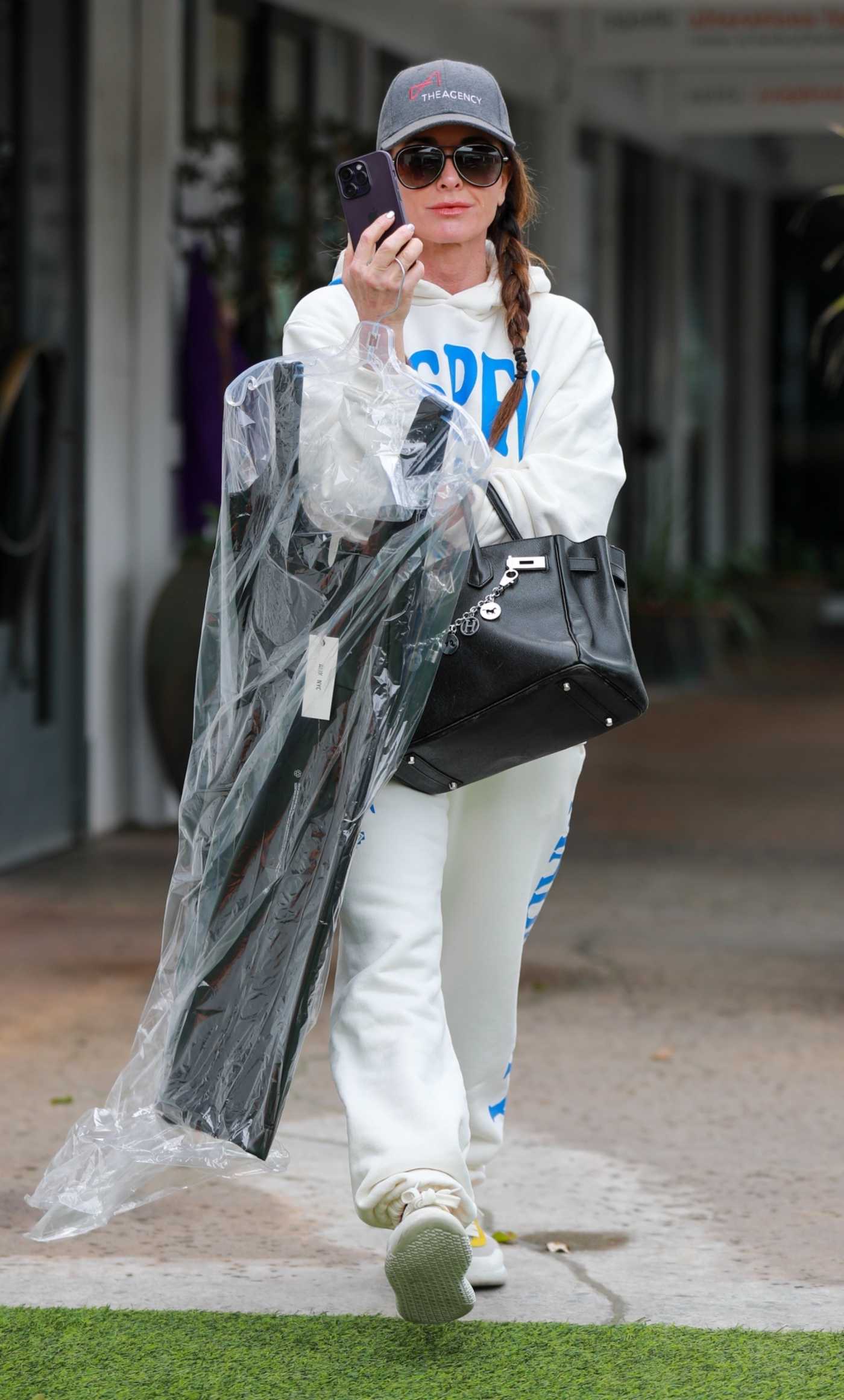 Kyle Richards in a White Sweatsuit Was Seen Out in Bel Air 03/20/2023