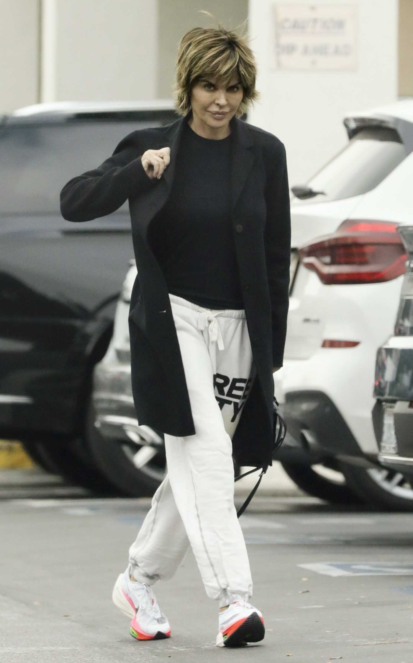 Lisa Rinna in a Black Coat Was Seen Out in Los Angeles 04/17/2023