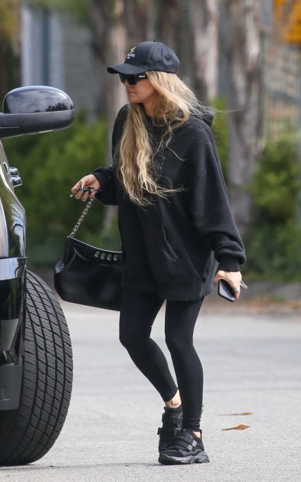 Fergie in a Black Hoodie