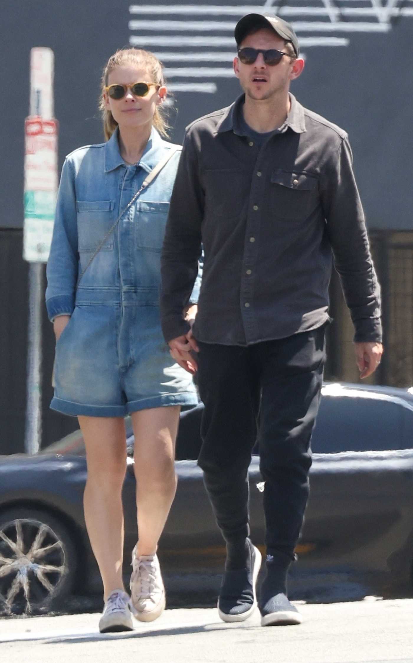Kate Mara in a Blue Jumpsuit Was Seen Out with Jamie Bell in Los Feliz 06/22/2023