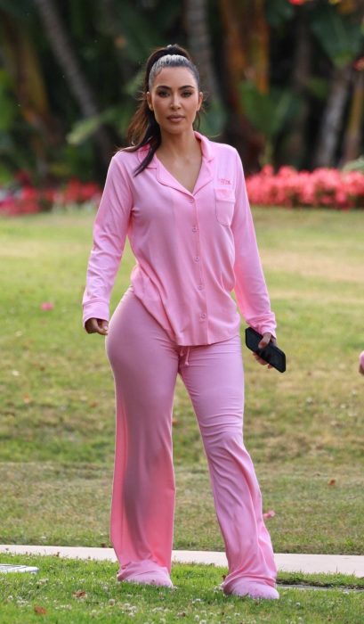Kim Kardashian in a Pink