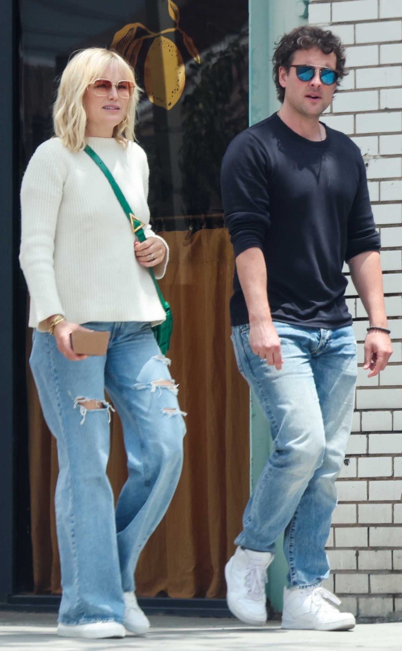 Malin Akerman in a White Sweater Was Seen Out with Her Husband Jack Donnelly in Los Feliz 06/03/2023