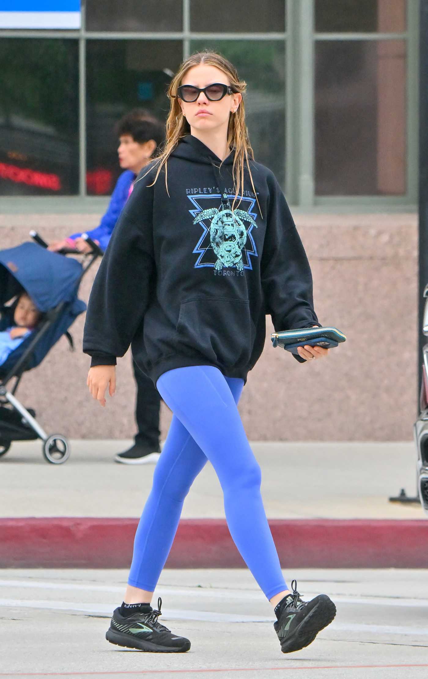 Mia Goth in a Black Hoodie Was Seen Out in Los Angeles 06/06/2023