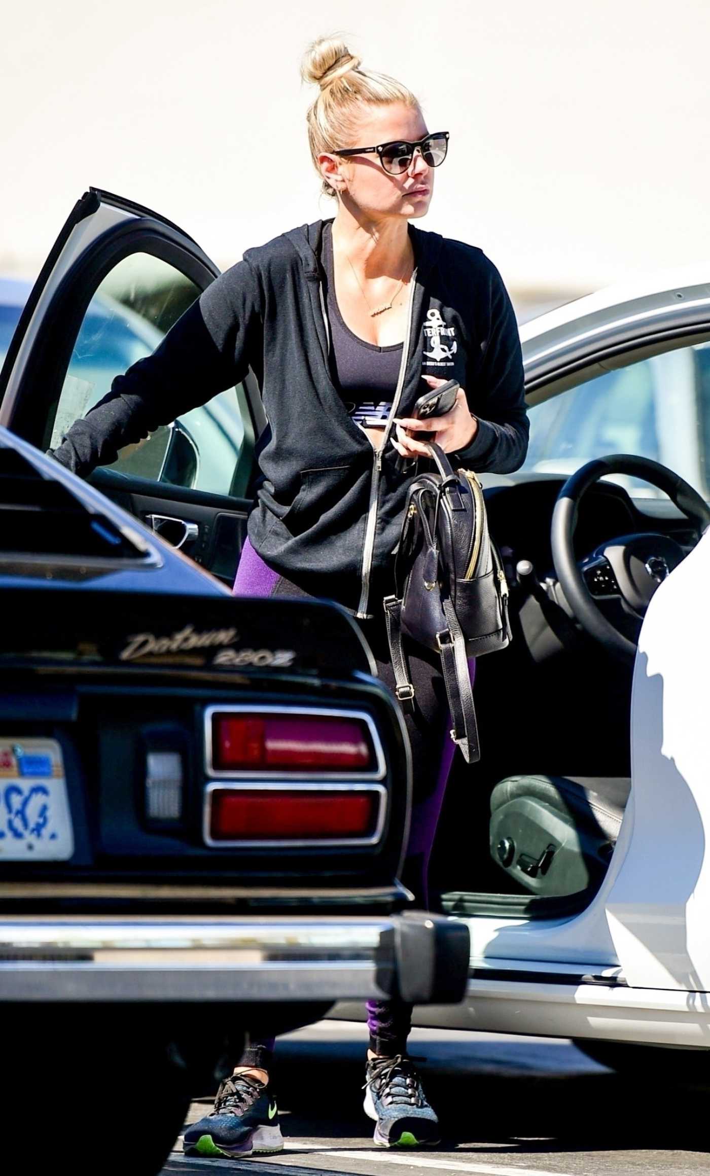 Ariana Madix in a Purple Leggings Was Seen Out in Los Angeles 07/13/2023