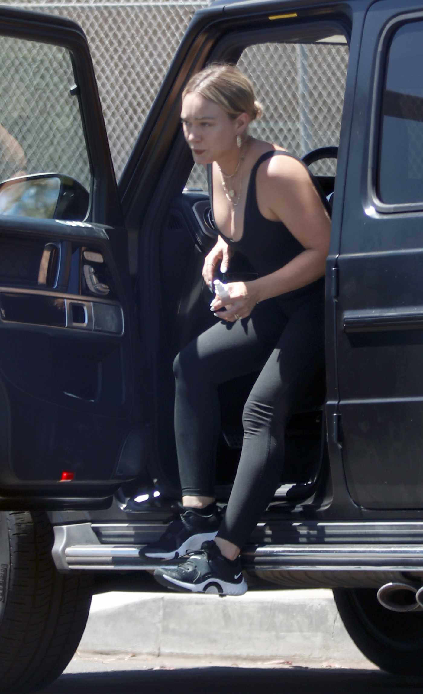 Hilary Duff in a Black Tank Top Was Seen Out in Los Angeles 07/14/2023
