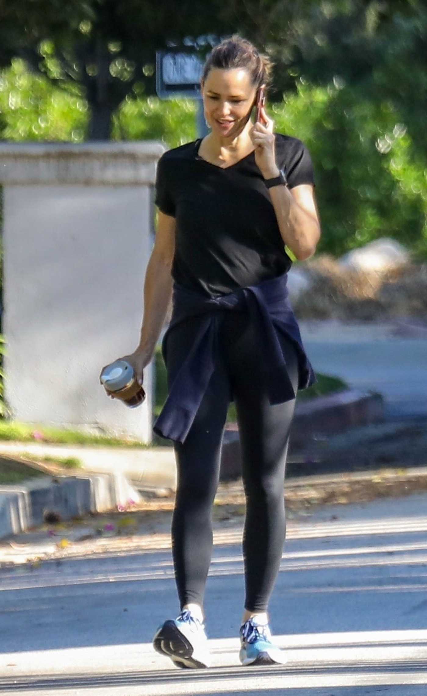 Jennifer Garner in a Black Tee Was Spotted Out in Brentwood 07/30/2023