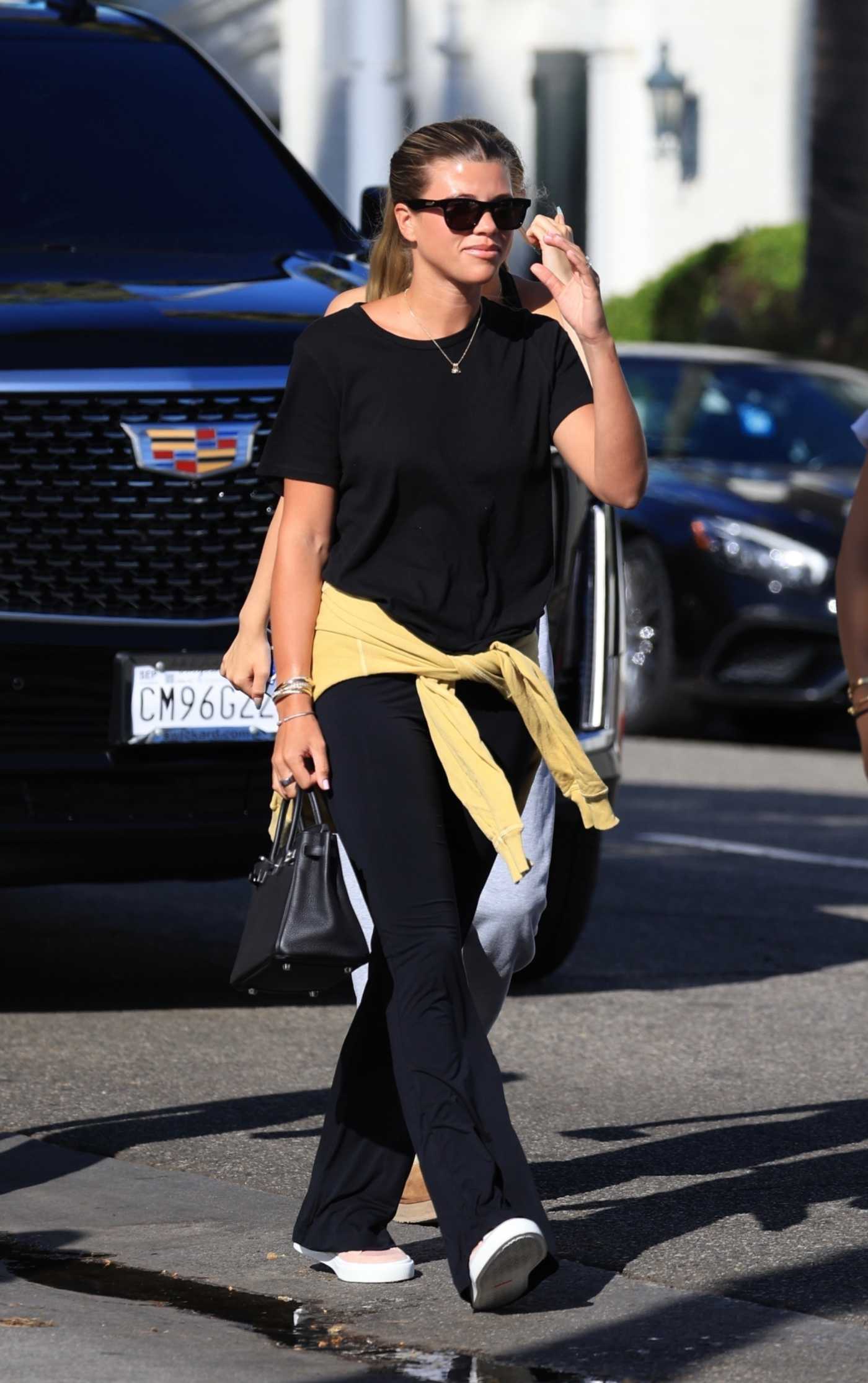 Sofia Richie in a Black Tee Was Seen Out in Beverly Hills 07/19/2023