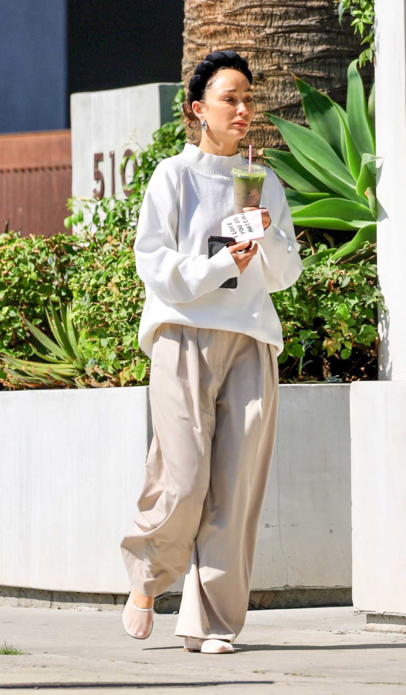 Cara Santana in a Deige Pants Was Seen Out in Los Angeles 08/14/2023