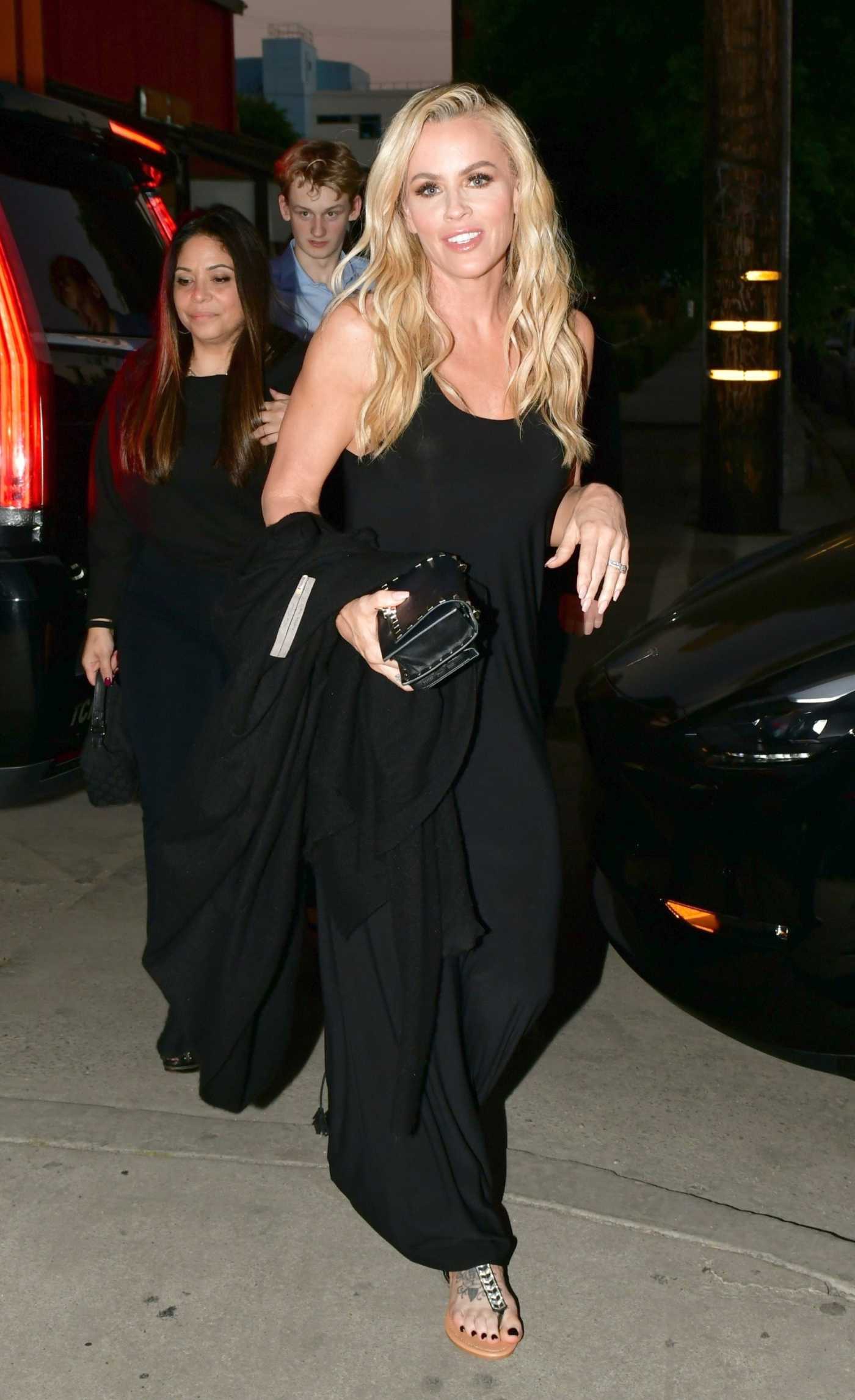 Jenny McCarthy in a Black Dress Was Seen while Out for Dinner with Friends at Catch Steakhouse in West Hollywood 08/05/2023