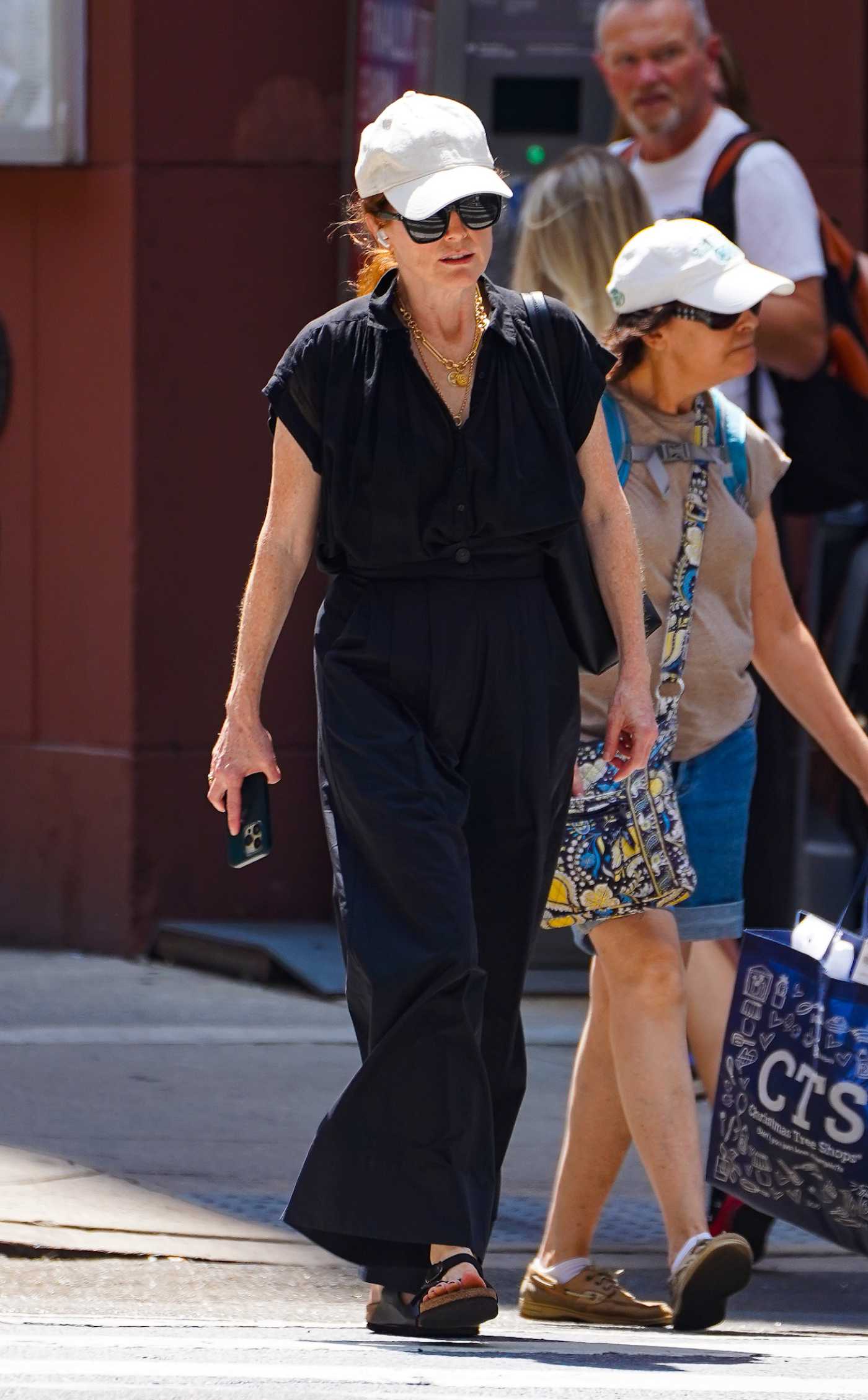 Julianne Moore in a White Cap Was Seen Out in New York 07/31/2023