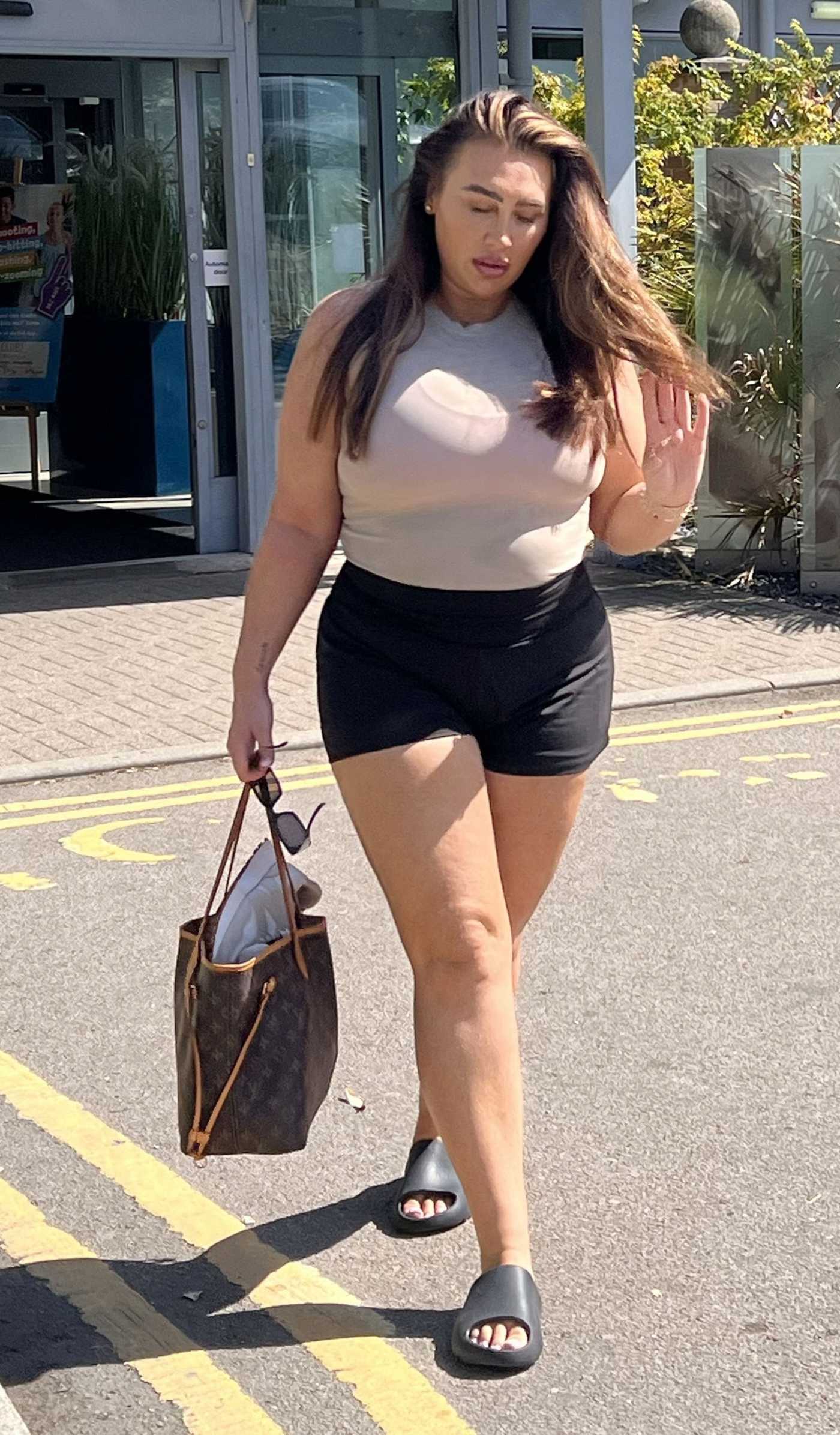 Lauren Goodger in a Black Shorts Heads to Her Local Gym in Essex 08/13/2023