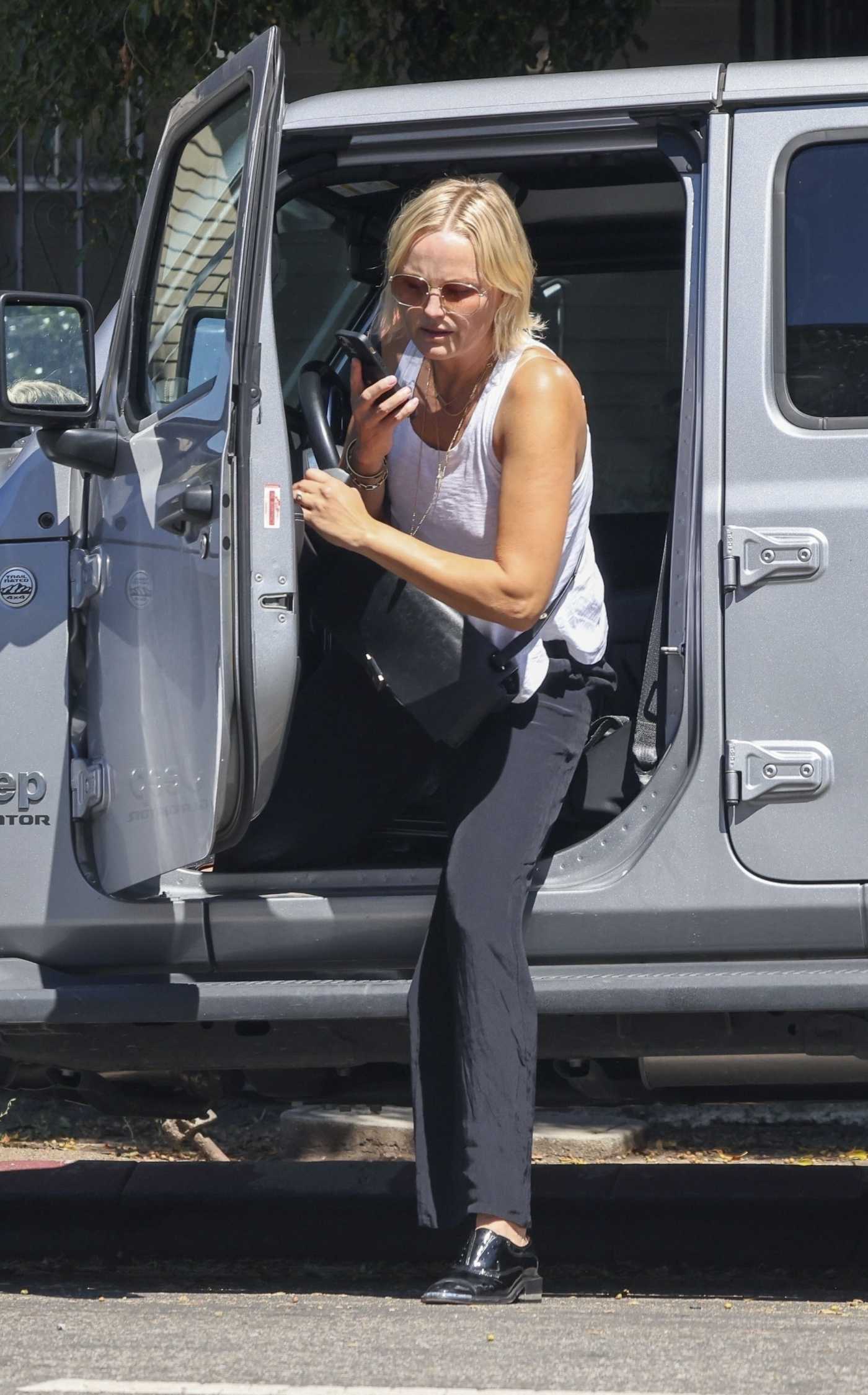 Malin Akerman in a White Tank Top Was Seen Out in Los Angeles 08/29/2023