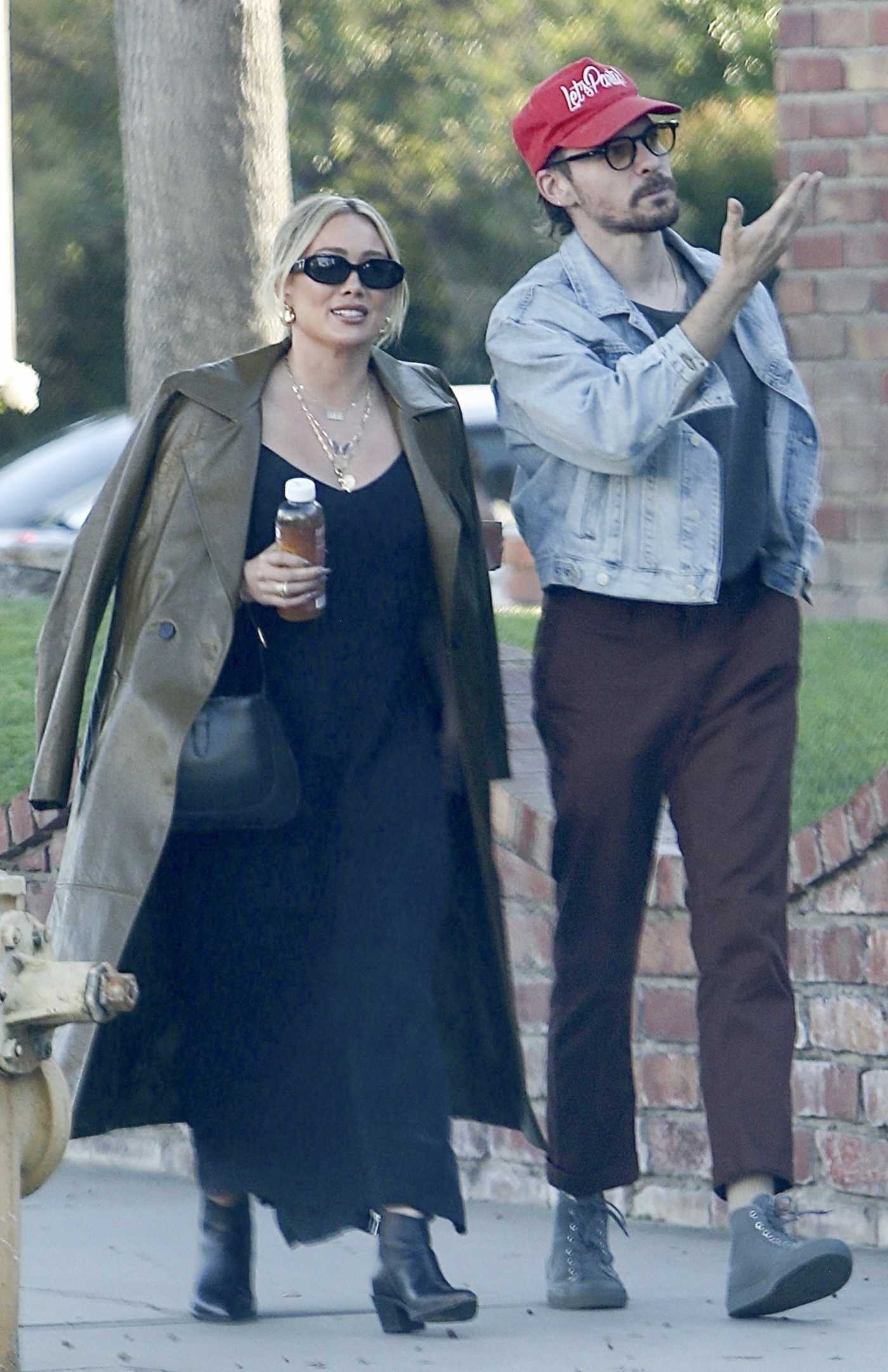 Hilary Duff in a Black Dress Was Seen Out with Matthew Koma in Los Angeles 09/27/2023