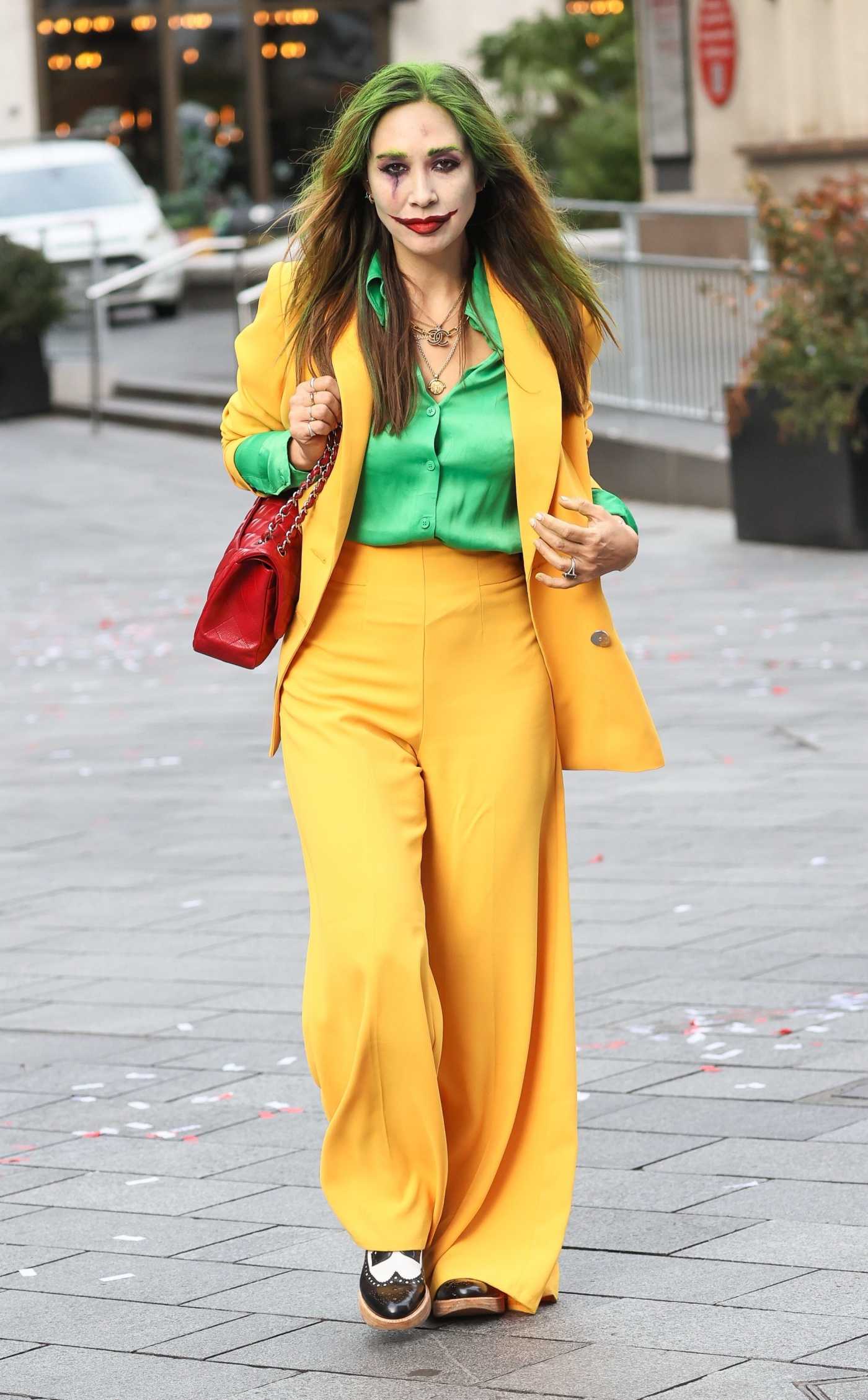 Myleene Klass Dressed as a Clown Arrives at the Smooth Radio Global in London 10/06/2023