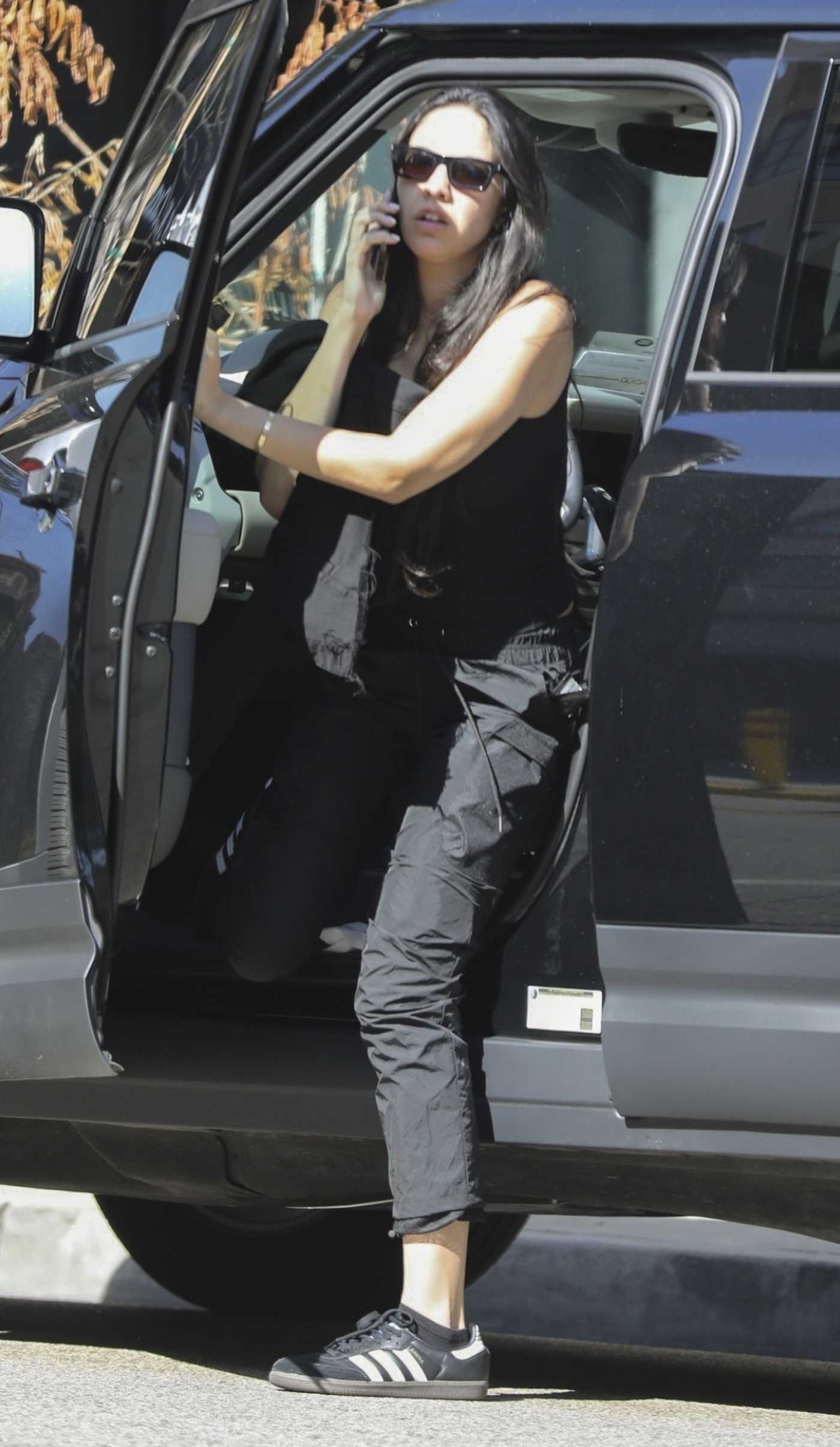 Noor Alfallah in a Black Tank Top Was Seen Out in Beverly Hills 10/11/2023