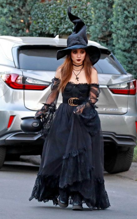 Brenda Song in a Halloween Witch Costume