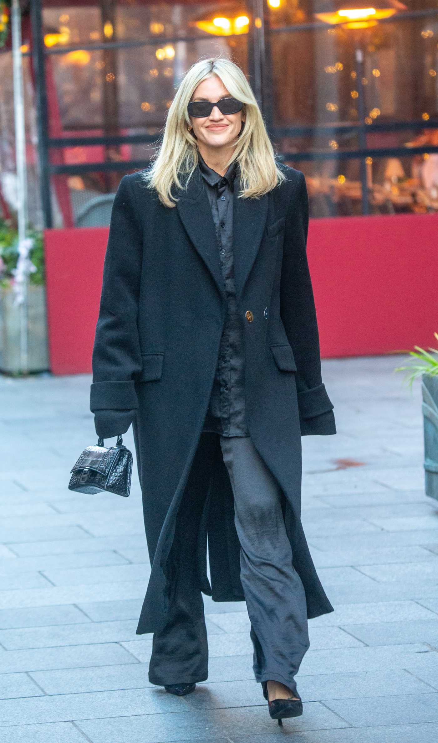 Ashley Roberts in a Pink Ensemble Leaves the Heart Radio in London 01 ...