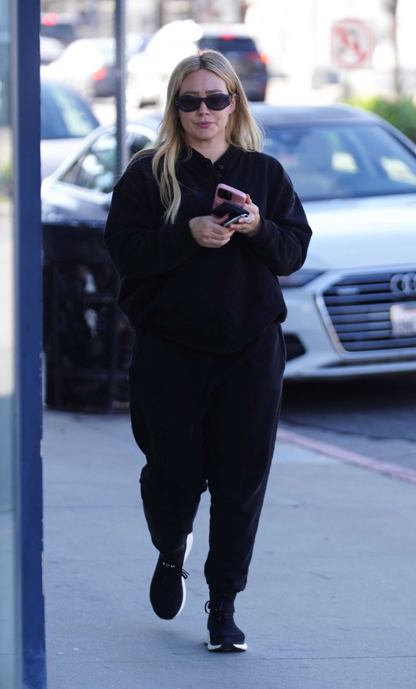 Hilary Duff in a Black Sweatsuit Was Seen Out in Studio City 01/26/2024