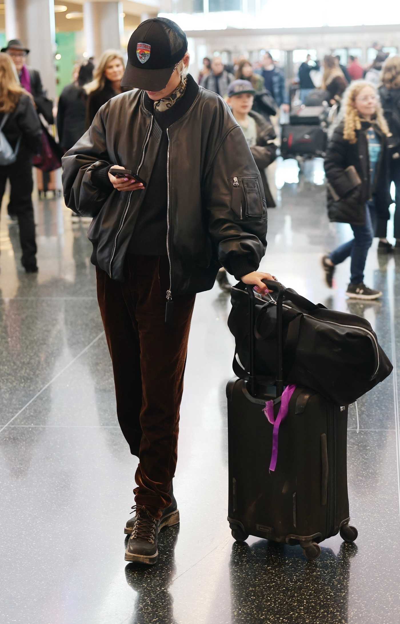 Pom Klementieff in a Black Cap Arrives for the 2024 Sundance Film Festival in Salt Lake CIty 01/18/2024