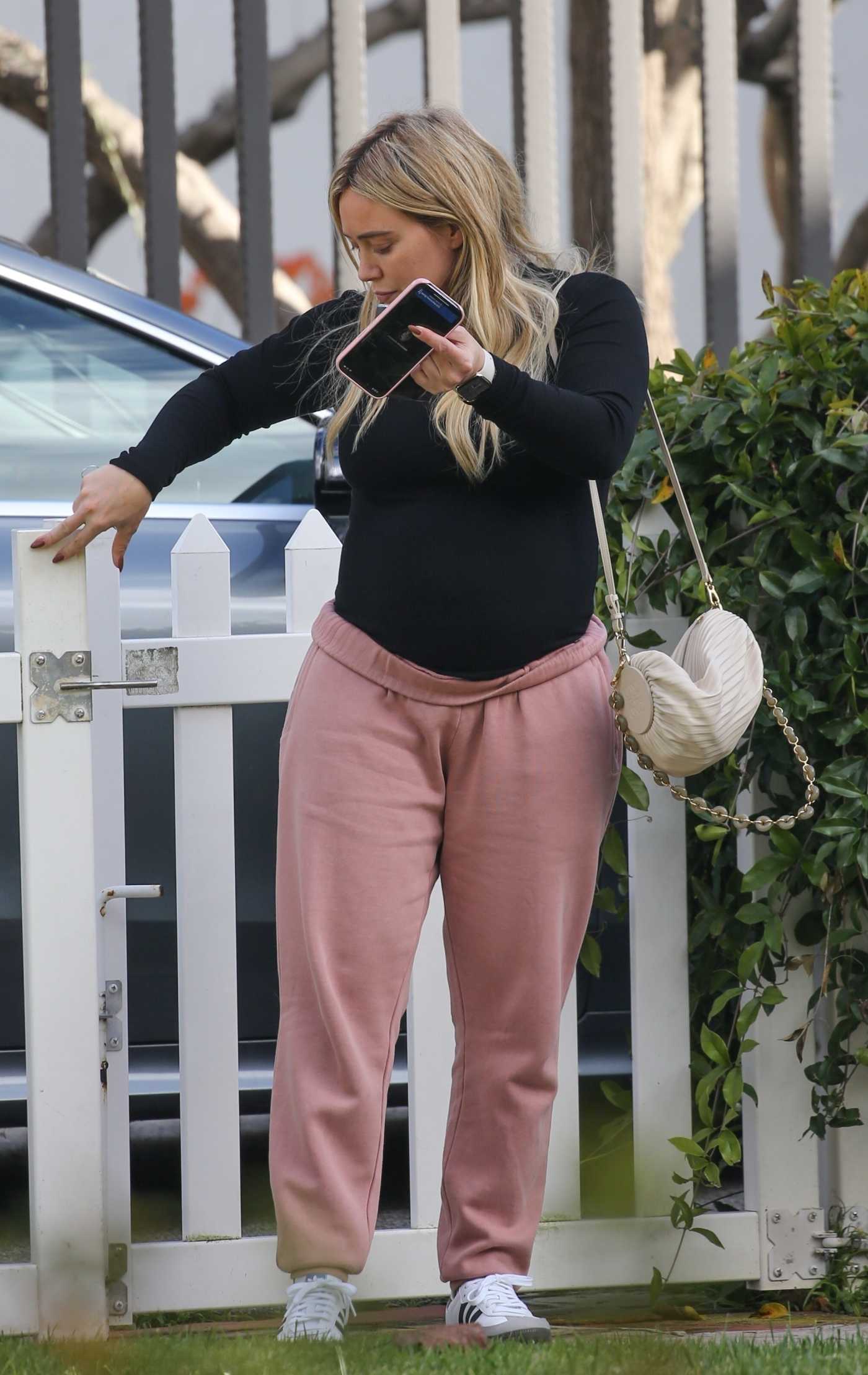 Hilary Duff in a Black Turtleneck Was Seen Out in Los Angeles 02/08/2024