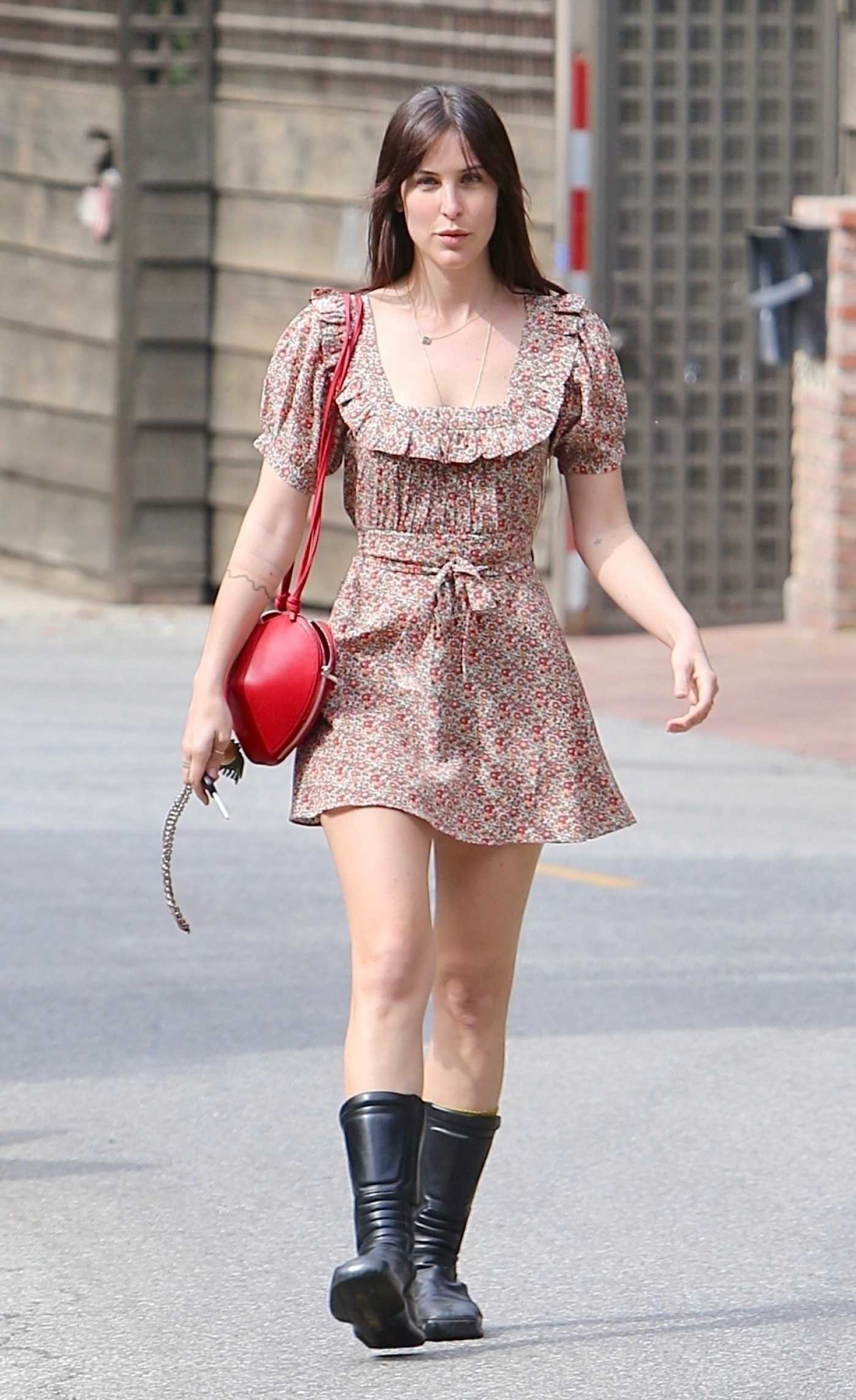 Scout Willis in a Floral Mini Dress Was Seen Out in Hollywood 02/16/2024