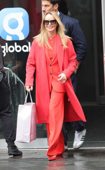 Amanda Holden in a Red Outfit