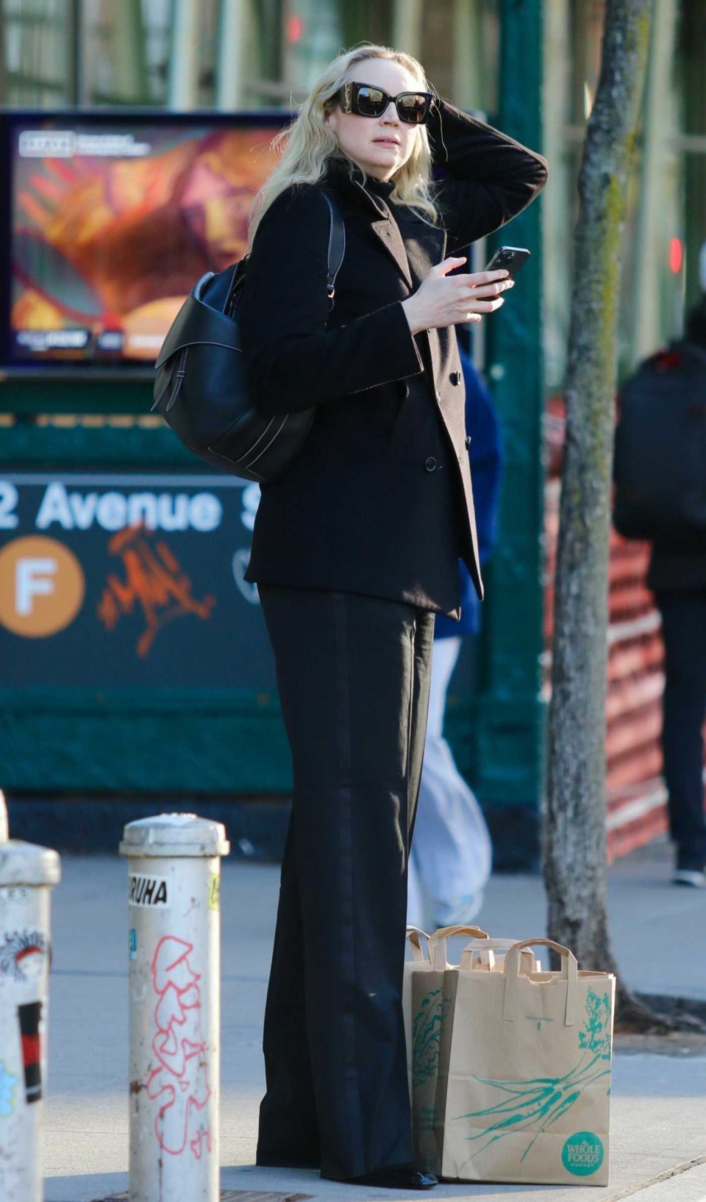 Gwendoline Christie in a Black Blazer Was Seen Out in New York 03/25/2024