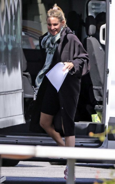 Kate Hudson in a Black Coat