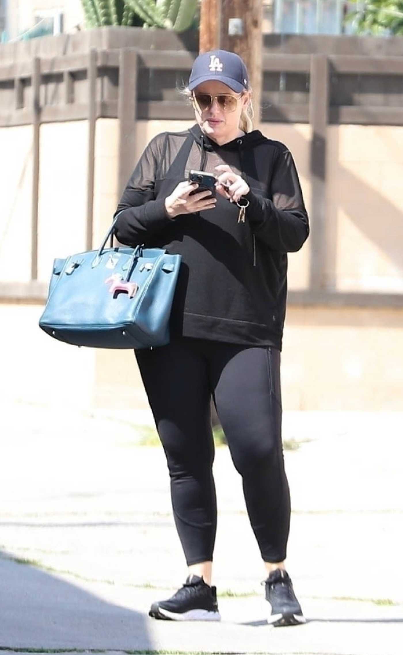 Rebel Wilson in a Black Leggings Was Spotted Out in Los Angeles 03/22/2024