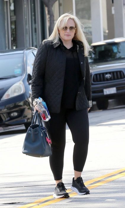 Rebel Wilson in a Black Outft