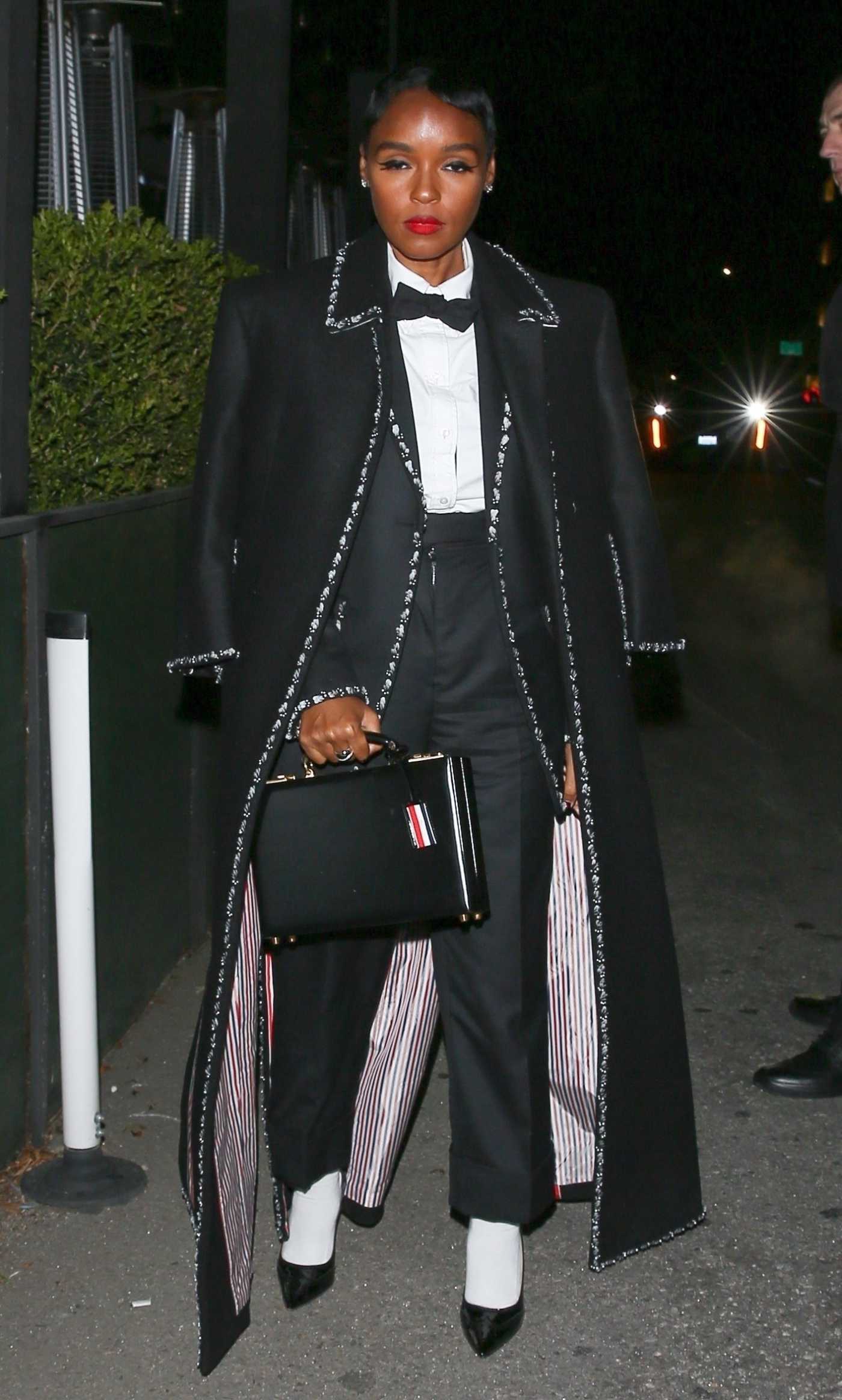Janelle Monae in a Black Pants Exits from Mr Chow Restaurant in Beverly Hills 04/05/2024