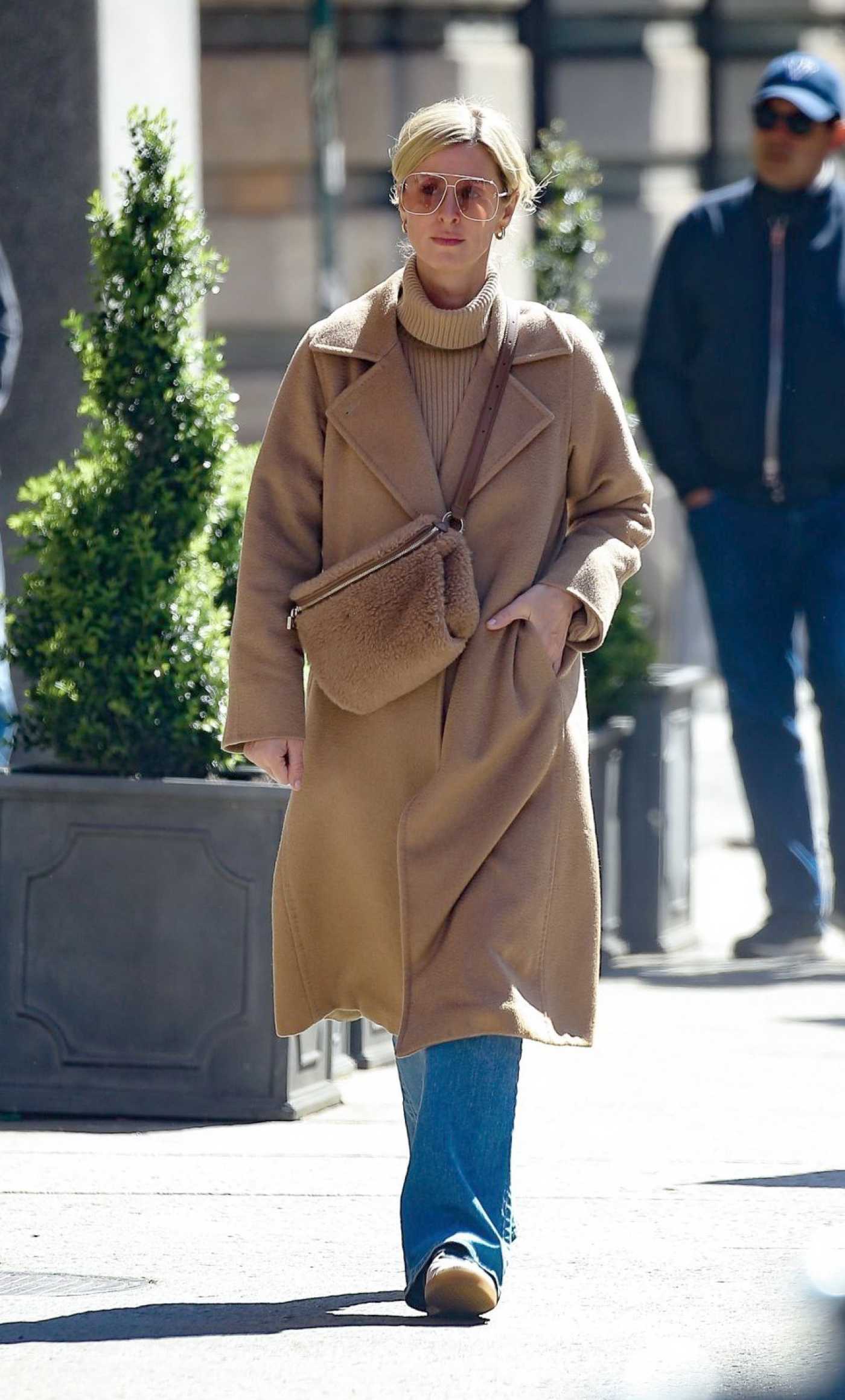 Nicky Hilton in a Caramel Coloured Coat Was Seen Out in New York City 04/25/2024