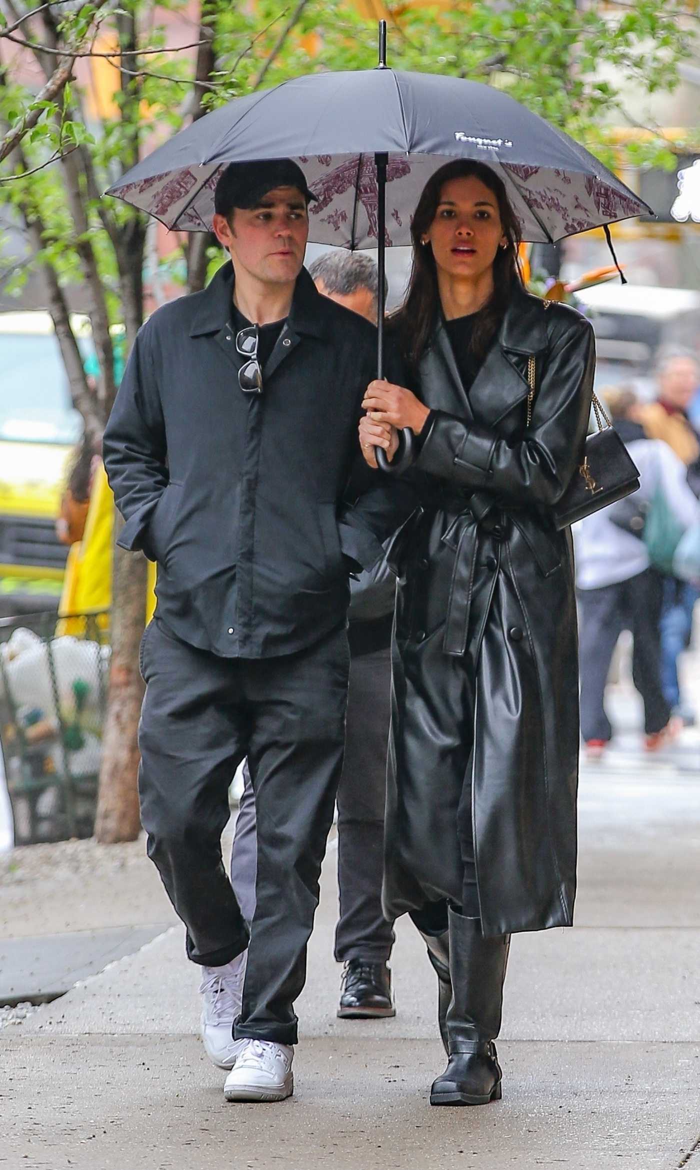 Paul Wesley in a White Sneakers Enjoys a Romantic Walk with Natalie Kuckenburg in New York 04/18/2024