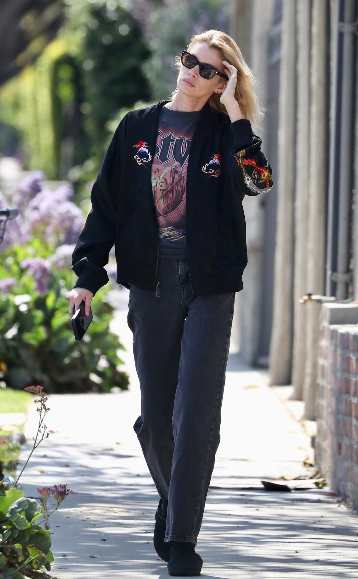 Stella Maxwell in a Black Jacket Was Seen Out in West Hollywood 05/26/2024