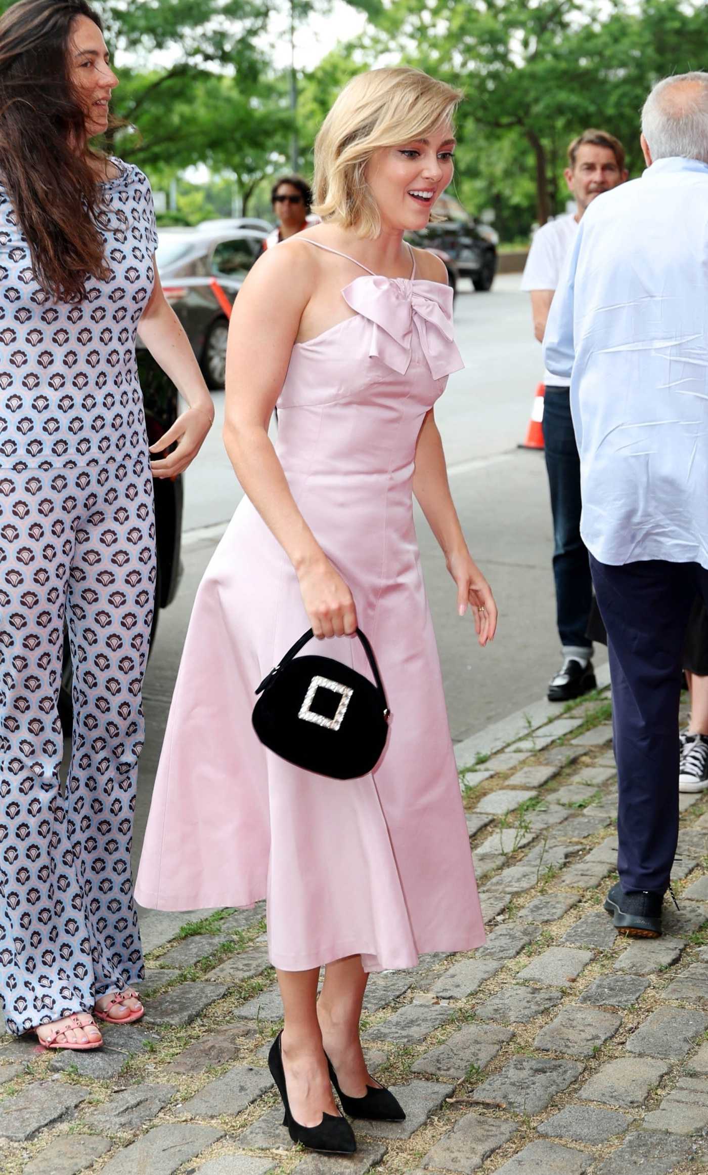 AnnaSophia Robb in a Pink Dress Attends the Opening Night Premiere of Diane Von Furstenberg: Woman in Charge in New York 06/05/2024